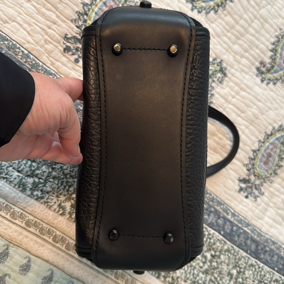 Selena Gomez Coach black purse with black leather and suede - Picture 9 of 9